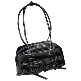 Generic Shoulder Bag - Bow Knot Purse Trendy Design, Hobo Satchel Organizer with Top Handle, Casual Fashion Bag for Shopping Travel Date Outings Female Stylis