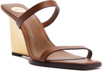 Arezzo Alex Wedge Slide Sandal in Warm Caramel at Nordstrom, Size 7.5