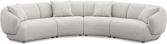 Castlery Auburn Curve L-Shape Sectional Sofa Customized, Medium Grey, Spill Resistant, Modular for Castlery Sofas