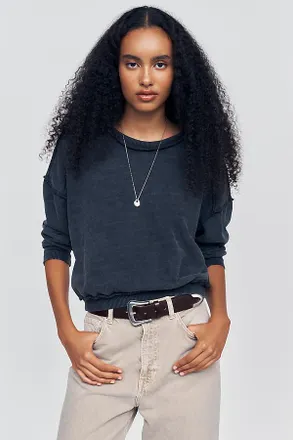 Pilcro 100% Cotton Seamed Sweatshirt