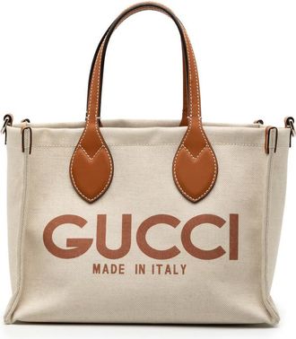 Gucci Pre-owned Gucci Medium Canvas Logo Tote Unisex 772144 520981