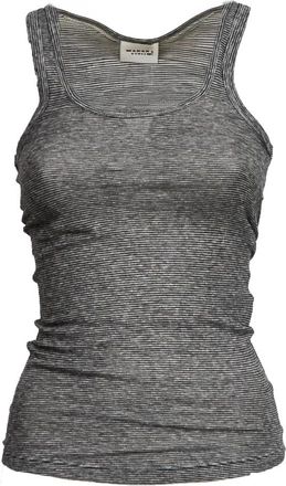Isabel Marant Gestreept Tanktop - Dames - Tops zonder mouwen - Zwart - S - Katoen - Tops