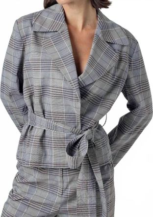 Sundays Harlan Plaid Jacket In Grey