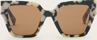 AllSaints Womens Acetate Bibi Square Cat Eye Sunglasses, Size: One Size