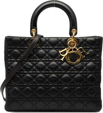 Dior Pre-owned Dior Large Lambskin Cannage Lady Dior RXR3KNHMIMTFL7Z9