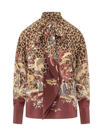Etro Brown Regular Floral Shirt