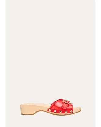 Loeffler Randall 40mm Paulie Studded Leather Clogs
