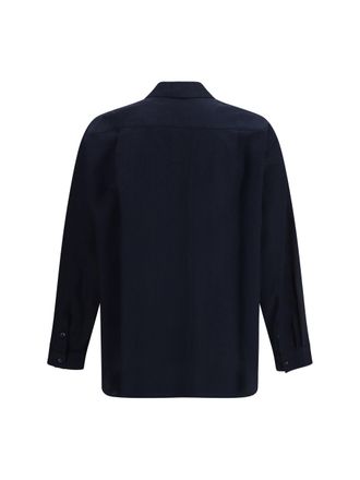 Giorgio Armani Cotton Classic Collar Shirt - Navy