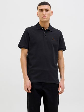 Jack & Jones Poloshirt JACK & JONES JJEPAULOS POLO SS NOOS, Herren, Gr. XS, schwarz (schwarz detail:classic), Jersey, Obermaterial: 100% Baumwolle, mehrfarbig, sli