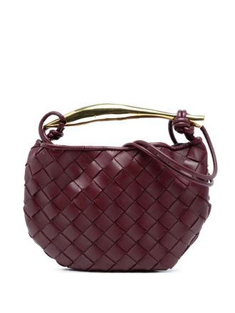 Bottega Veneta 2012-2025 Baby Lambskin Intrecciato Sardine satchel - Rosso