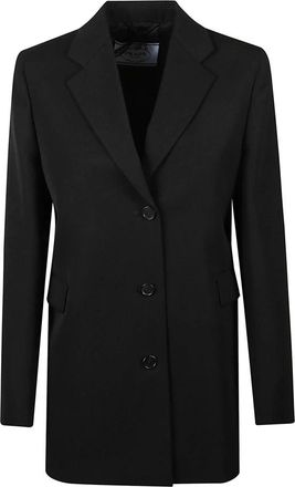 Prada Gabardine Compact Blazer - Dames - Jassen - Zwart - Maat: XS Gabardine