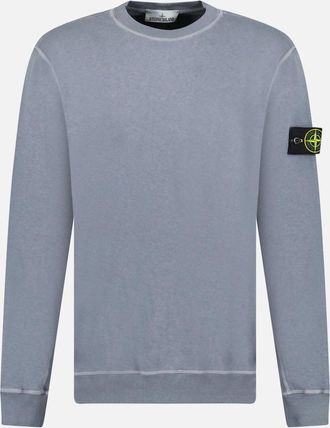 Stone Island Mens Stone Island Old Effect Crewneck Sweatshirt Dark Blue - Size: 38