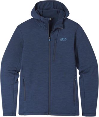 Stio | Mens Glide Power Stretch Full Zip Hoodie, Size Extra Large in Mountain Shadow Heather