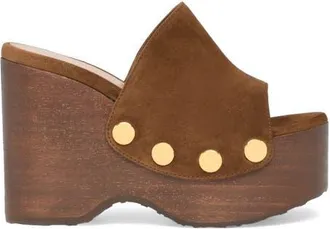 Gianvito Rossi Ard&egrave;a Mules in Brown Leather at Nordstrom, Size 39.5