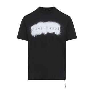 MASTERMIND WORLD Spray Art T-shirt met korte mouwen - Heren - Tops - Zwart - Maat: L Katoen