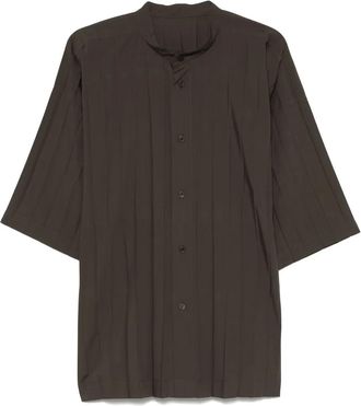 Homme Plissé Issey Miyake Camicia plissettata - Marrone