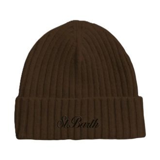 MC2 Saint Barth Wengen Wollen Muts - Heren - Accessoires - Bruin - Maat: ONE Size Wol