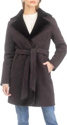 Gorski Genuine Shearling Stroller, Belt in Dark Brown at Nordstrom, Size X-Large