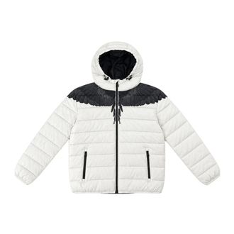 Marcelo Burlon Chaqueta Acolchada con Capucha - Jackets - Hombre - Blanco - XS