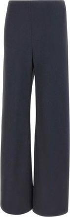 Vince Colette High-Rise Fluid Satin Bias Pantalon - Dames - Straight fit broeken - Blauw - L - Polyester - Broeken