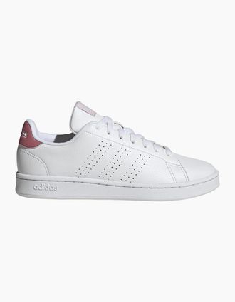 adidas Womens Advantage Lace Up Low Top Sneakers - White - Size: 4 36.7