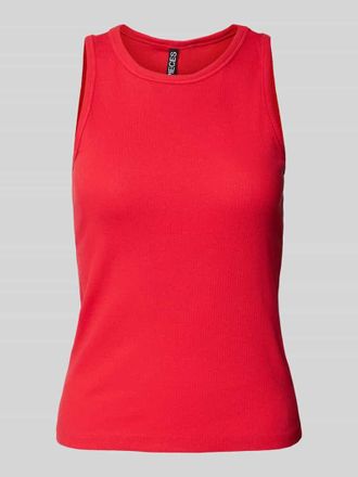 Pieces Regular Fit Tank Top in Rippoptik Modell RUKA in Rot, Gr&ouml;&szlig;e XS