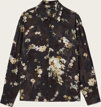 AllSaints Viscose Armada Long Sleeve Shirt, Size: XXL