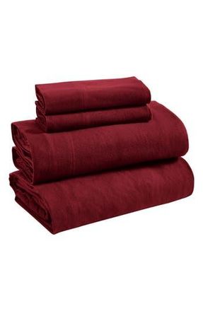 Superior Cotton Flannel Sheet Set in Burgundy at Nordstrom Rack, Size Twin X-Long