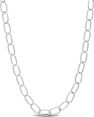 Amour Twisted Rolo Chain Necklace In Sterling Silver, 30 In