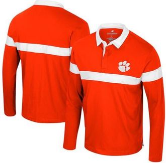 Colosseum Mens Colosseum Orange Clemson Tigers Too Cool For School Long Sleeve Polo at Nordstrom, Size Xx-Large