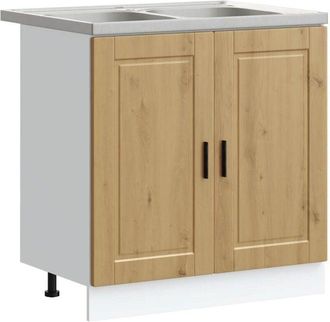 vidaXL Sink Base Cabinet Porto Brown 80 x 46 x 81.5 cm Engineered wood vidaXL