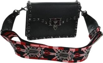 Valentino Pre-owned Cross Body Bags, female, Black, Size: ONE SIZE Pre-owned Leather Shoulder Bag