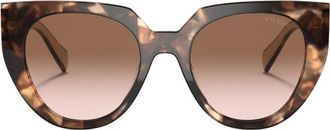 Prada Stijlvolle zonnebril met zwarte montuur - Dames - Zonnebrillen - Bruin - 52 MM - Accessoires