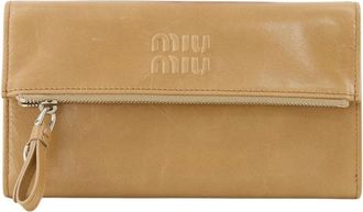 Miu Miu Bolso de hombro de piel - Accessories - Mujer - Marr&oacute;n - ONE SIZE