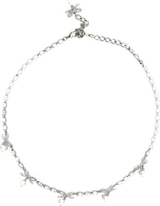 Self Portrait Collar de Cristal Plateado - Accessories - Mujer - Blanco - ONE SIZE