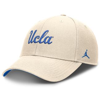Nike Jordan Mens UCLA Primetime Rise Jordan Brand Dri-FIT College Trucker Adjustable Hat in Brown | JC940C3HUCL-A82