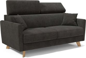 Divani.Store Francy Sof&aacute; Cama Con Reposacabezas Ajustables 200 Cm (mat. 160x197) Negro