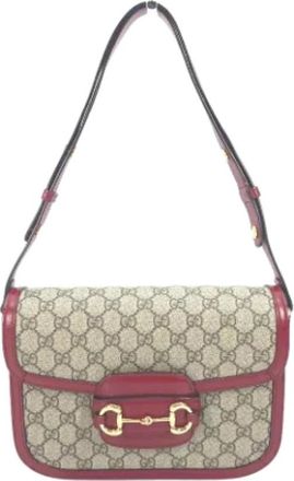 Gucci Pre-owned Canvas gucci-bags - Dames - Vintage Schoudertas - Beige - ONE Size - Vintage