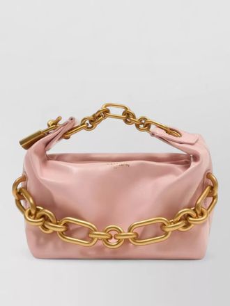 Balmain sync mini leather chain top handle bag