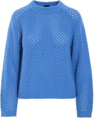 Bitte Kai Rand Gebreide Blouse met Ronde Hals - Dames - Truien - Blauw - Maat: L