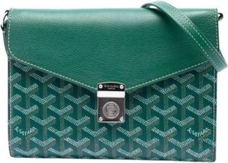 Goyard Pre-owned Chypre Cross Body Bag - Dames - Vintage Schoudertas - Groen - ONE Size - Leer - Vintage