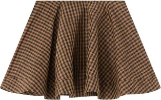 Ganni Gonna a quadretti - Marrone