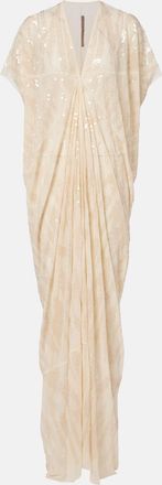 Rick Owens Lilies gathered sequined tulle gown