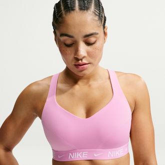 Nike Womens Indy High Support Padded Adjustable Sports Bra in Pink | FD1068-621