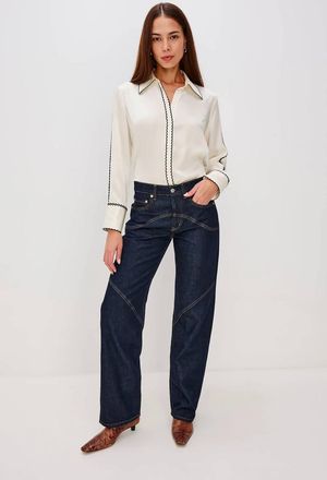 Rails Aloise Long Sleeve Top In Ivory