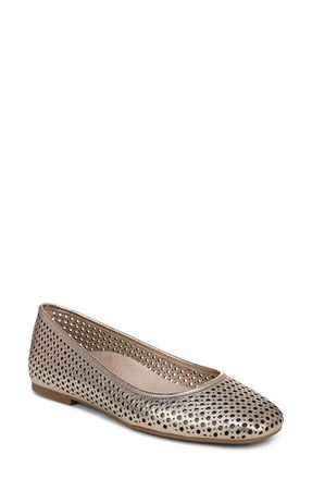 Vionic Orinda Perforated Ballet Flat in Bronze at Nordstrom, Size 9.5