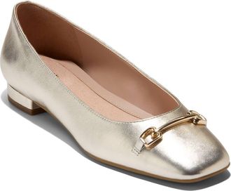 Cole Haan Go-To Verley Balley Flat in Soft Gold Leather at Nordstrom Rack, Size 5.5