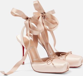 Christian Louboutin Cassia 100 crepe satin pumps