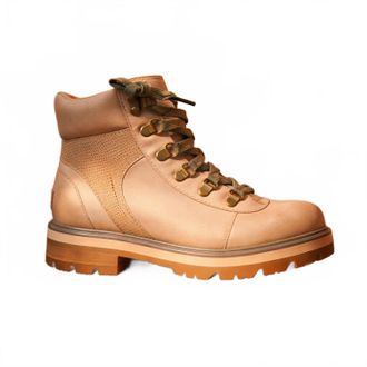 Sorel Womens Lennox Hiker Stkd Wp Boots In Canoeing, Stone Green