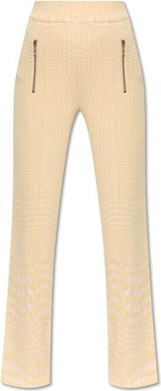 Burberry Womens Cameo Ip Pattern Clothing Trousers - Nude Wool - Size Medium
